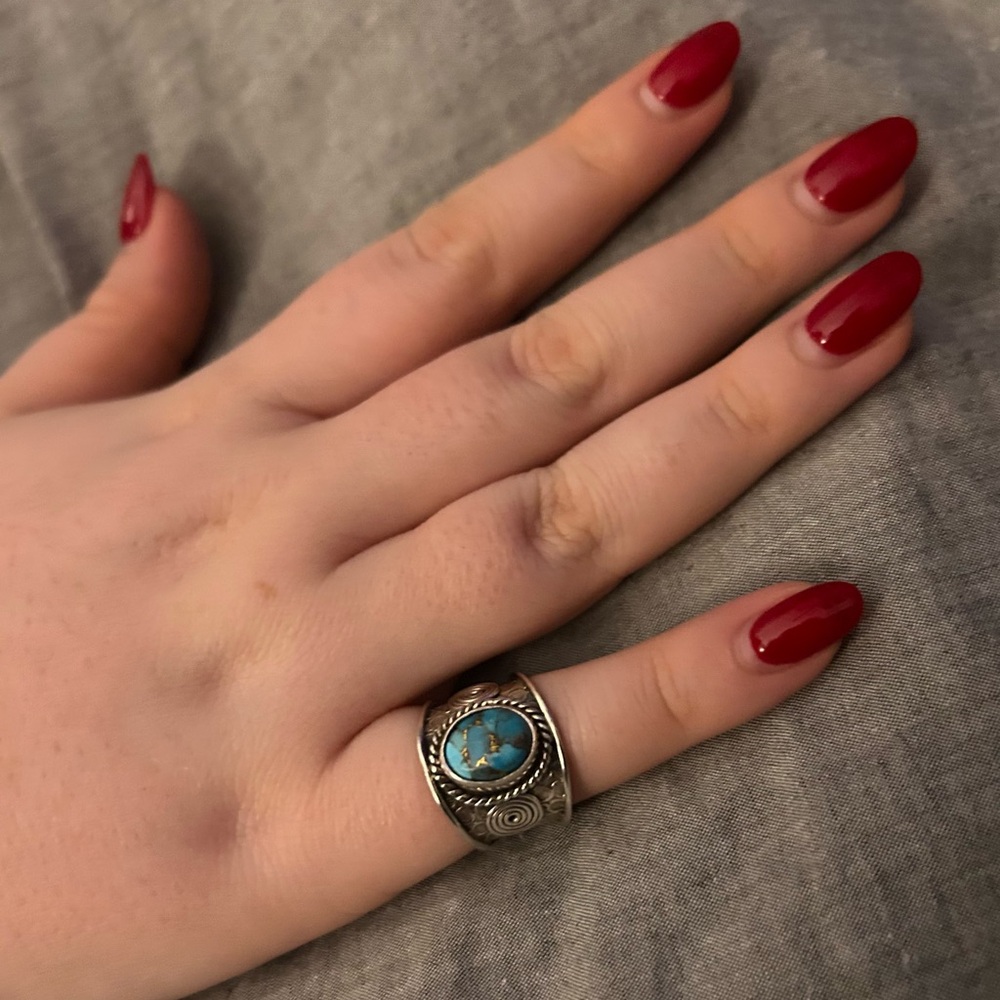 Ring- Silver and Turquoise
